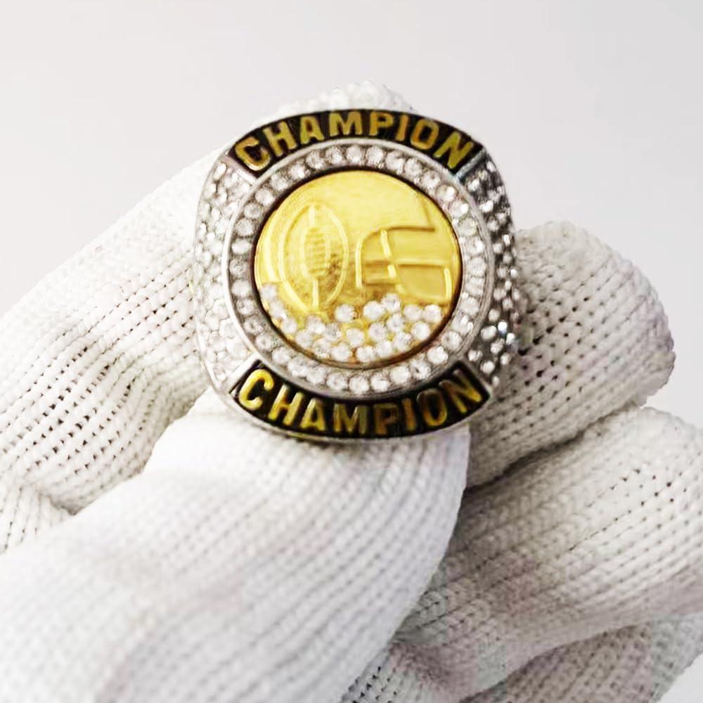 guancrown guancrown Football Championship Ring Trophy Award Gift Tournament Champions or Finalists Champion Ring (Size 9)