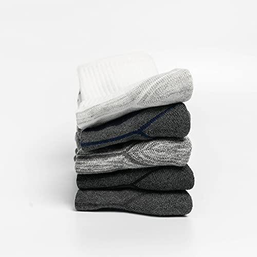 YUEDGE YUEDGE 5 Packs Men's Antiskid Wicking Outdoor Multi Performance Hiking Cushion Socks, Men shoe 7-10.5 US Size