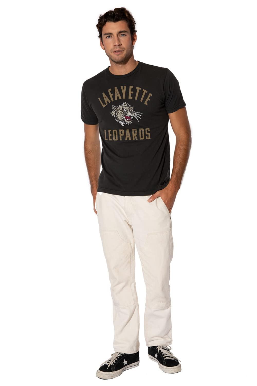 LOGOVISION Lafayette College Official Large Logo Short Sleeve Mens Cotton T-Shirt,Black, Small