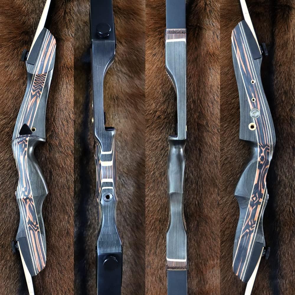 TACHYON ARCHERY TACHYON ARCHERY Recurve Bow for Adults and BeginnersArchery Bow Takedown Wooden Bow for Hunting and Target Shooting (Right Hand,40 lbs)