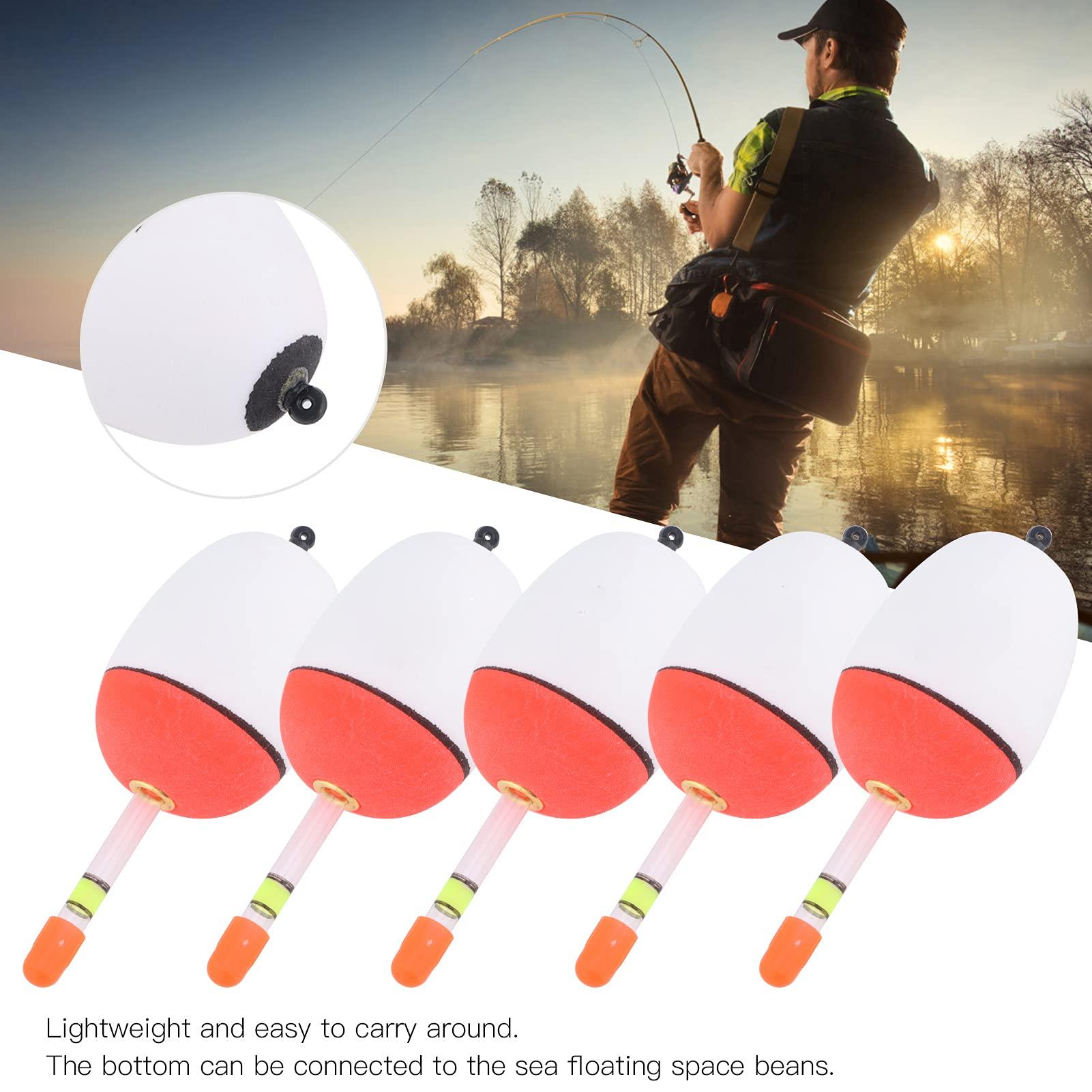 HERCHR HERCHR Fishing Bobber, 5PCS EVA Drift Float Light Stick Foam Fish Floats LongRange Shot Hanging Drifting Accessories for Outdoor Night Fishing(40g)