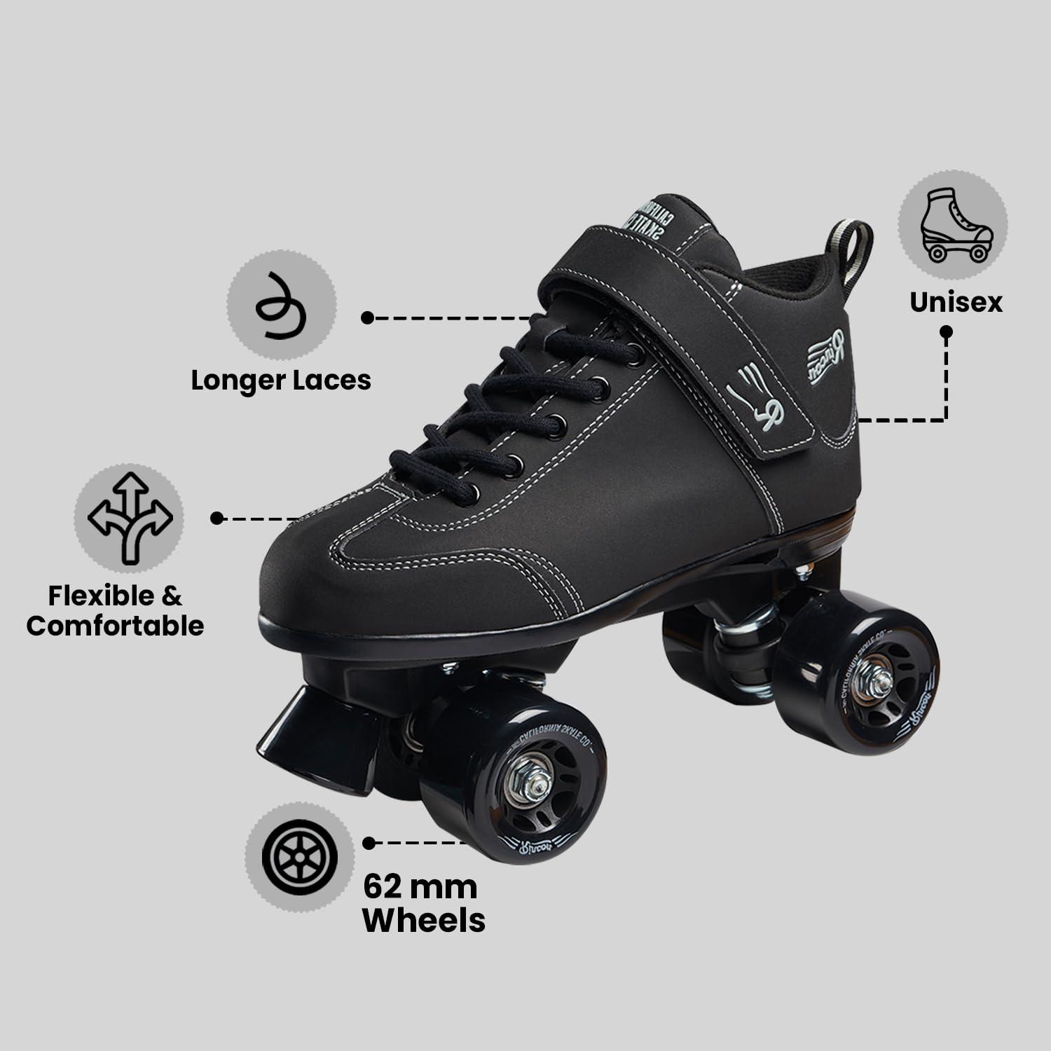 Sure-Grip California Skate Co - Rincon (Black, Mens 9 / Womens 10)