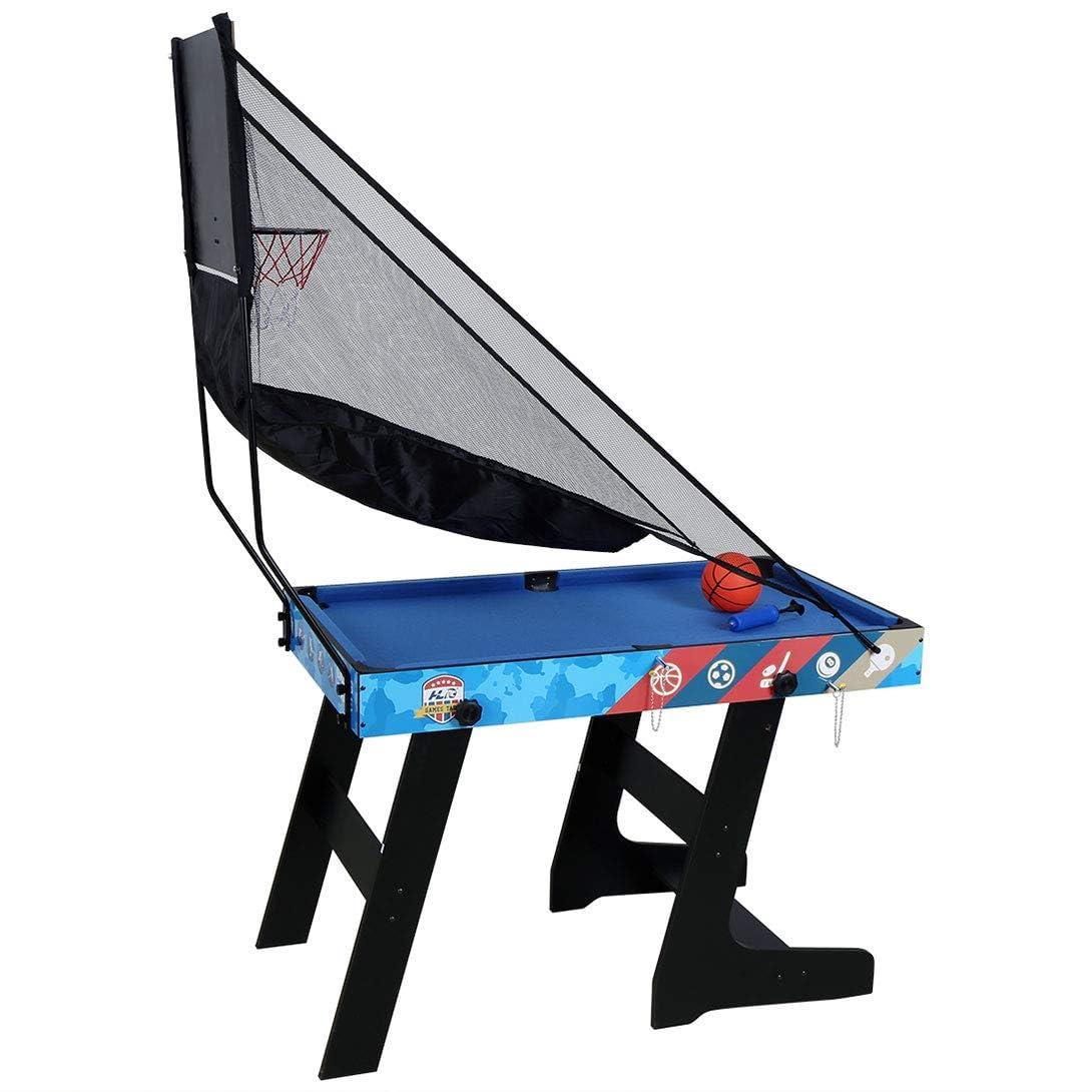 AHHC Multi Game Table 5-in-1 Combo Game Table, 5 Games with Hockey, Billiards, Table Tennis, Foosball and Basketball
