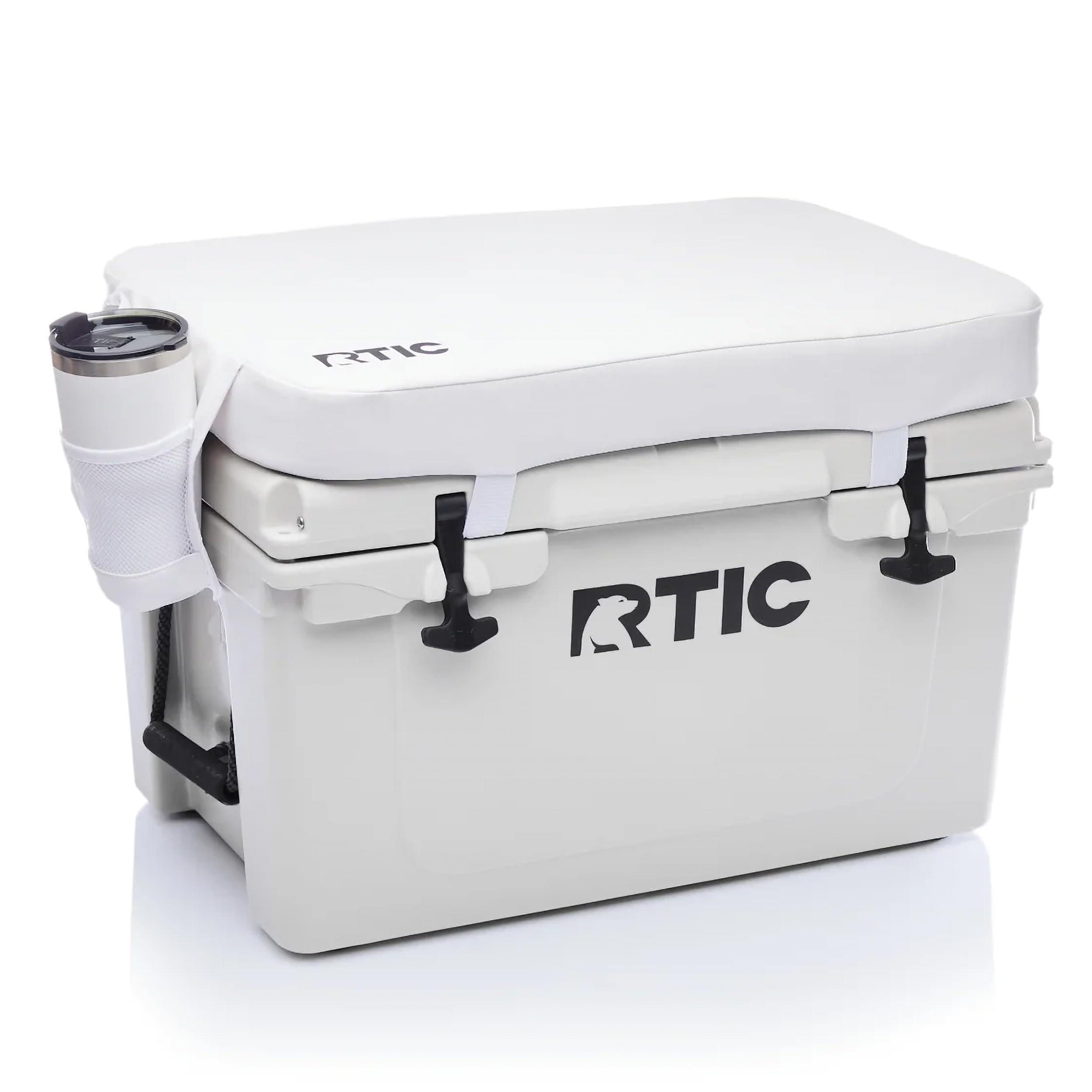 RTIC RTIC Cooler Seat Cushion Compatible Hard Coolers, Great for Family Travels, Boating Or Hunting, Easy Clean Vinyl, Buckle Fastening and Anti Slip, 45