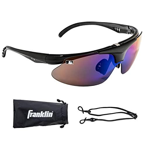 Franklin Sports Franklin Sports MLB - Flip Up Baseball + Softball Sunglasses for Kids + Adults - Lightweight Sport Sunglasses for UV Protection, Black