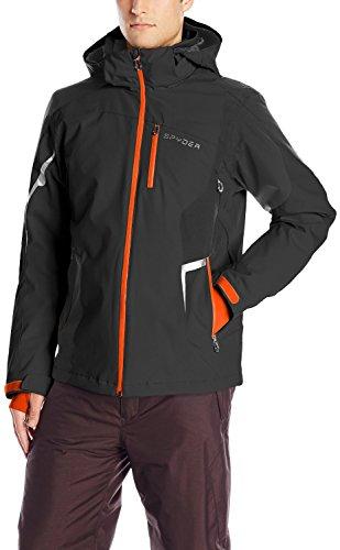 Spyder Spyder Men\'s Chambers Jacket, Black/Black/Volcano, XX-Large