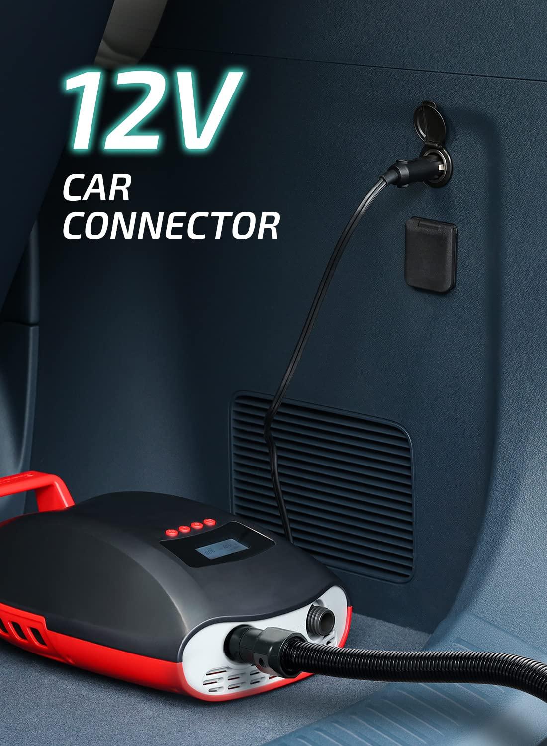 Swonder Swonder Seawolf Paddle Board Pump, 2023 Most Efficient 20 PSI SUP Electric Air Pump w/Dual Cylinder, Dual Stage & Active Cooling System, Supports 4 SUPs in a Row, 3 Colors Option