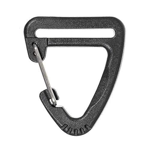 West Coast Paracord West Coast Paracord Black Plastic Triangle Carabiner Clips with Strap Slit