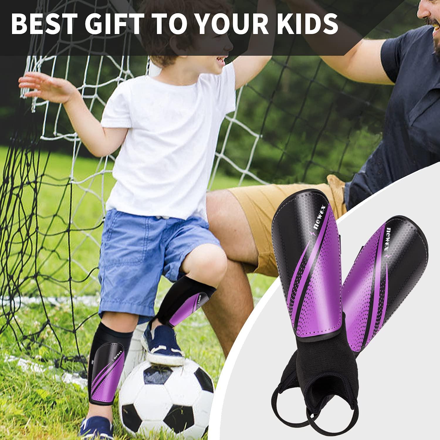 newox newox Soccer Shin Guards Kids Youth - Shin Pads Protection Boys Shin Guards Soccer Youth - Soccer Shin Guards for Kids 3-15 Years Old Girls Boys