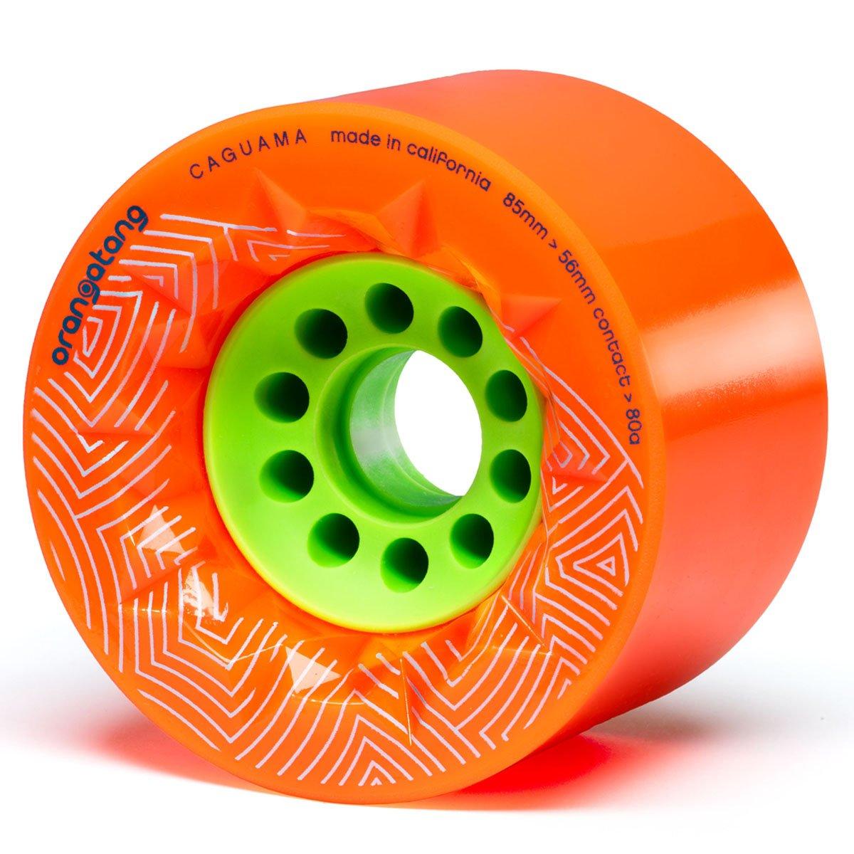 Orangatang Orangatang Caguama 85 mm Longboard Wheels for Cruising, DIY Electric Skateboards, Eboards (Orange, Set of 4)