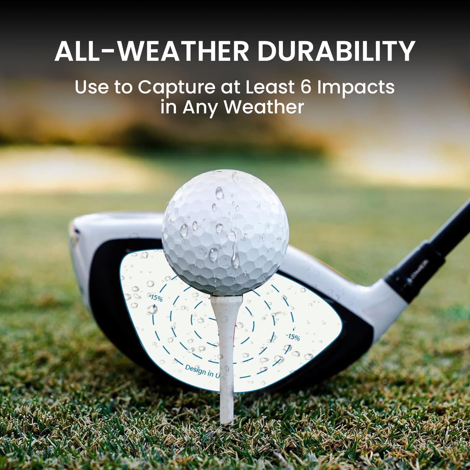 FINGER TEN Golf Club Impact Tape Stickers Labels for Driver Woods Irons Putters Value 75/150/375 Pcs, Ball Hitting Recorder Training Aids Gift, Easy To Use for indoor outdoor(375Pcs-Right Handed Golfer)