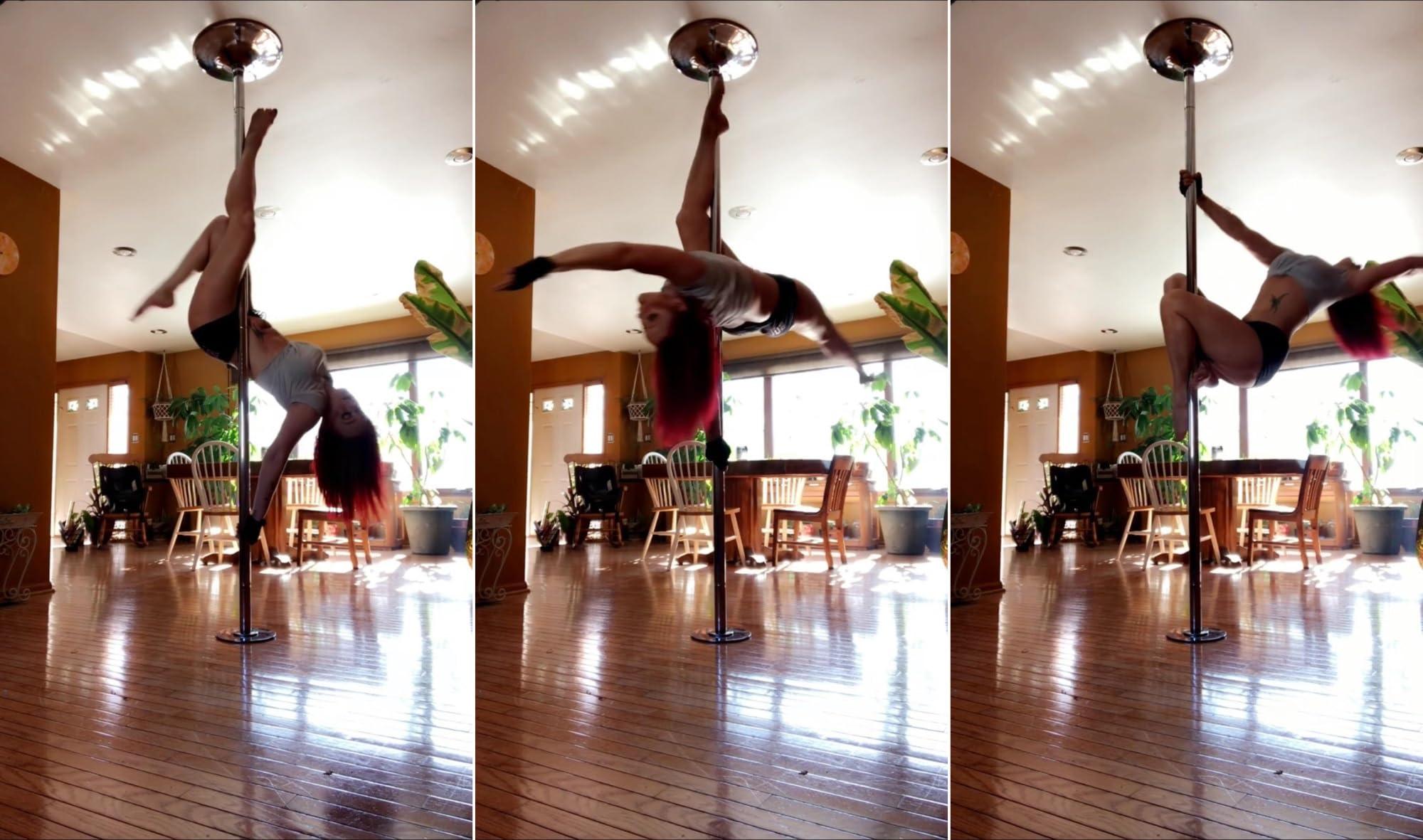 CIRCIR Dance Pole Portable Dancing Pole 45mm Portable Spinning Dance Stripping Pole for Home Fitness, Professional Dancing Pole Kit with Extension Accessories for 7ft 8ft 9ft 10ft 11ft 11.5ft 12ft 12.5ft Hig