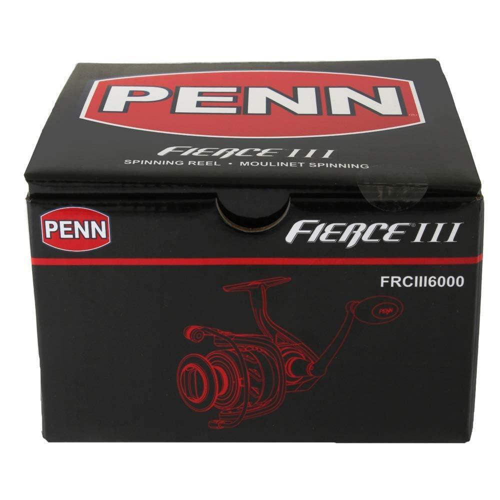 PENN Penn FRCIII6000 Fierce III 6000 Spin Reel RH/LH Front Drag, 5 Brg