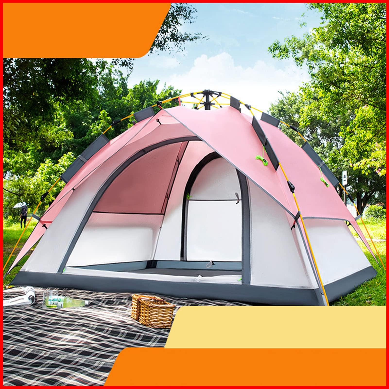 Airshi Airshi Double Layer Tent, Large Space Camping Tent for Hiking (Pink)