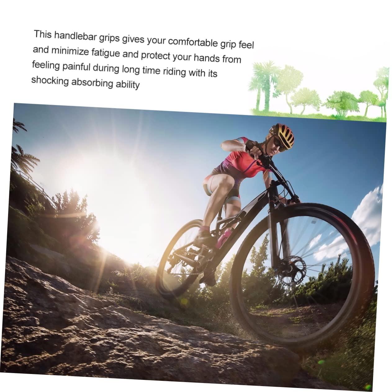 HANABASS HANABASS 1 Pair Handlebar Cover Chain Wide Seat Bicycle Locks Cable Foam Handlebar Scooter Bar End Plugs Road Bike Handlebar Grips Bike Locks Minibike Bike Grips Rubber Black