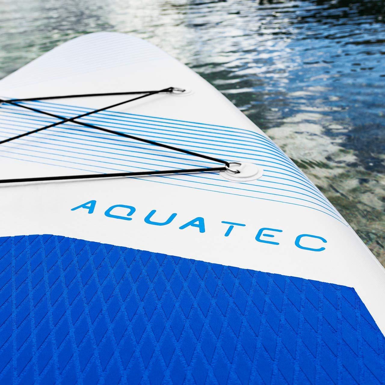 AQUATEC AQUATEC 6" Thick Inflatable Paddle Boards - Premium Paddle Board | SUP Accessories - Adjustable Paddle, Pump & Backpack (10.5ft Pro Board (187lb MAX), without Seat)