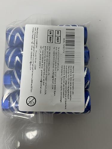 KINSPORY KINSPORY 4PC Bike Pegs for 3/8 inch Axles, Aluminum Alloy Anti-Skid BMX Bicycle Pegs for Mountain Bike Backseats Stands Cycling Rear Stunt Pegs (W' Blue)