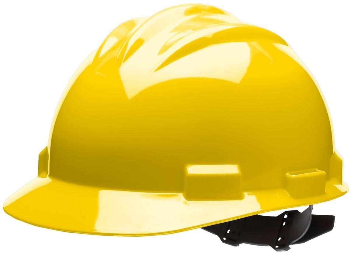 Bullard Bullard 61YLP Standard Series Cap Style Hard Hat, 4 Point Pin Lock Suspension, Cotton Brow Pad, Yellow, One Size