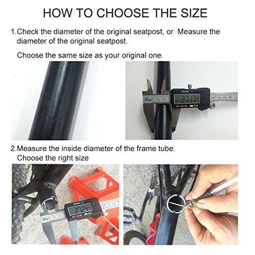FOMTOR Bike Seat Post 30.9mm x 350mm FOMTOR Bicycle Alumium Adjustable Bicycle Seatpost for MTB Road Bike BMX