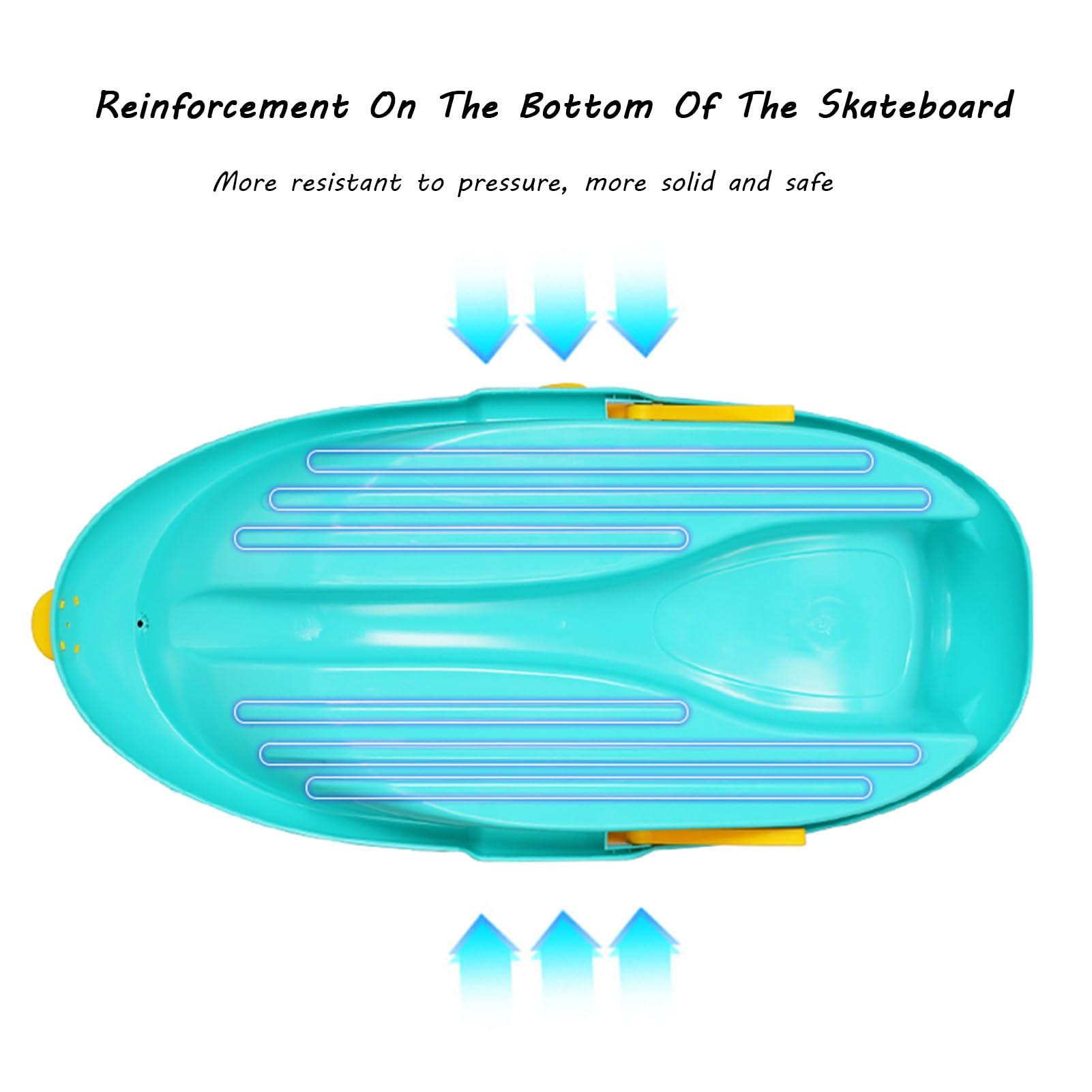 TUOYIBO Thickened Wear-Resistant Sledge, Children's Snowboard Sledge, Plastic Sledge, Adult Sledge with Backrest