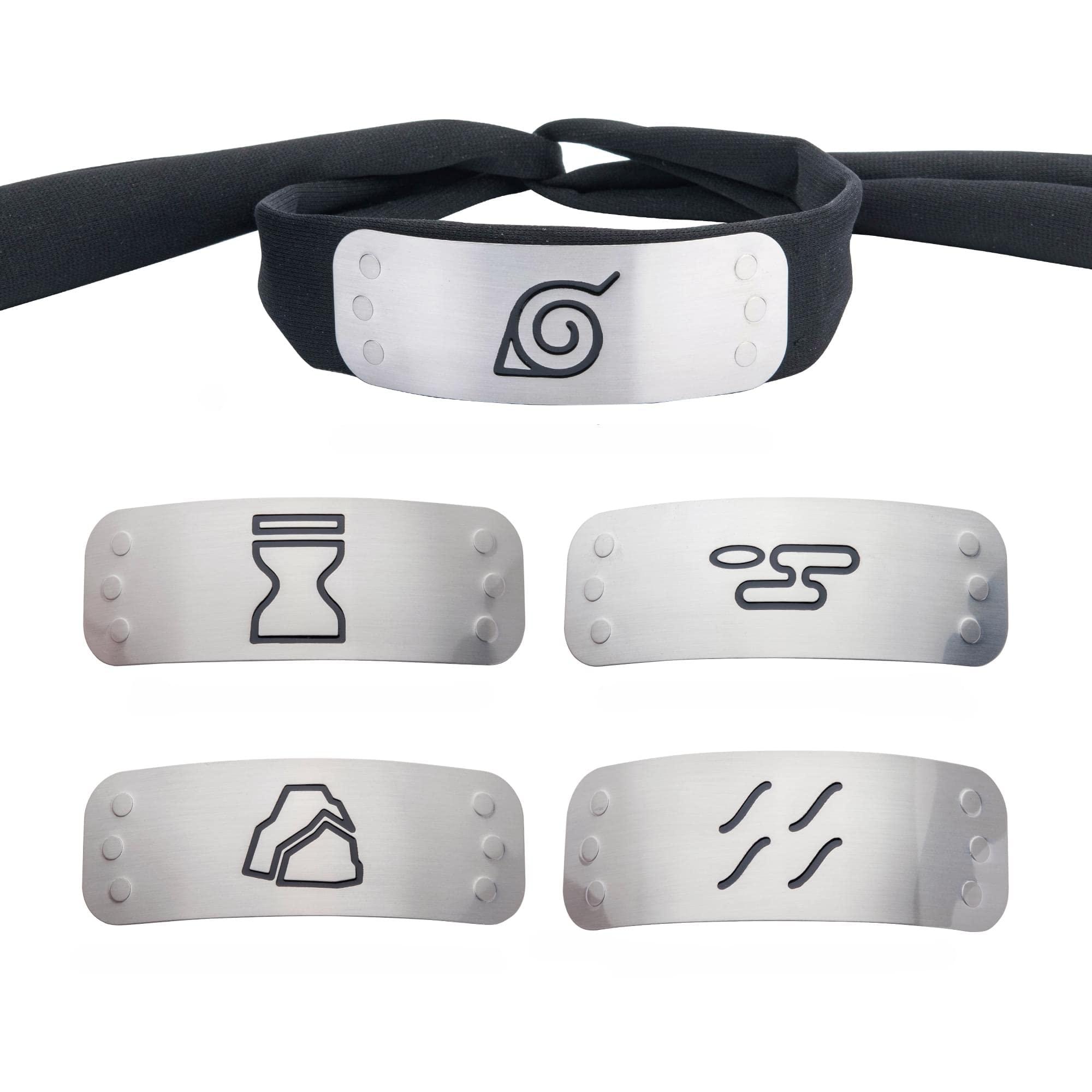Naruto Naruto Cosplay Headband Set With 4 Village Plates