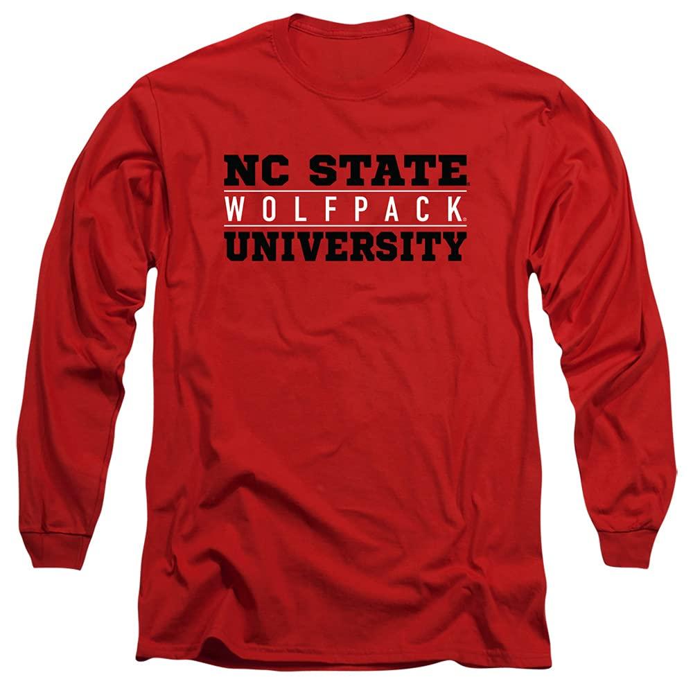 North Carolina State University NC State Wolfpack Official Between The Lines Unisex Adult Long-Sleeve T Shirt,Red, 3X-Large