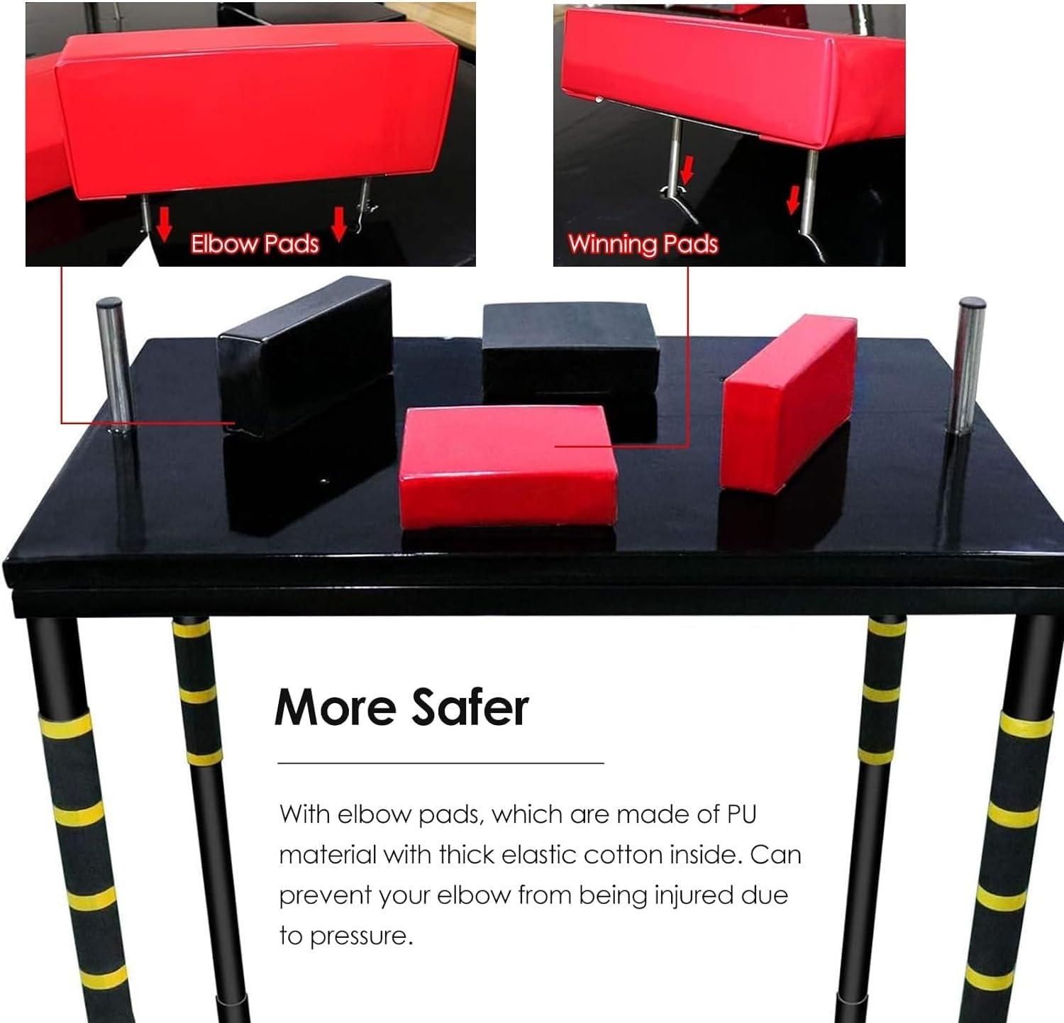 JBKYANAN JBKYANAN Professional Arm Wrestling Table,Competition Training Arm Wrestling Battle Table Gym Fitness Body Arm Wrestling Equipment with Adjustable Pad for Gym,Sports Field,Home(Black)