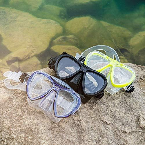 Tilos Tilos Revo, Wide View Snorkel Diving Mask: Scuba, Snorkeling, Free Dive, and Swim 180 Masks - Anti Fog Divers Goggles with Double Lens, Elastic Strap - Men/Women Adult Water Gear (Yellow)