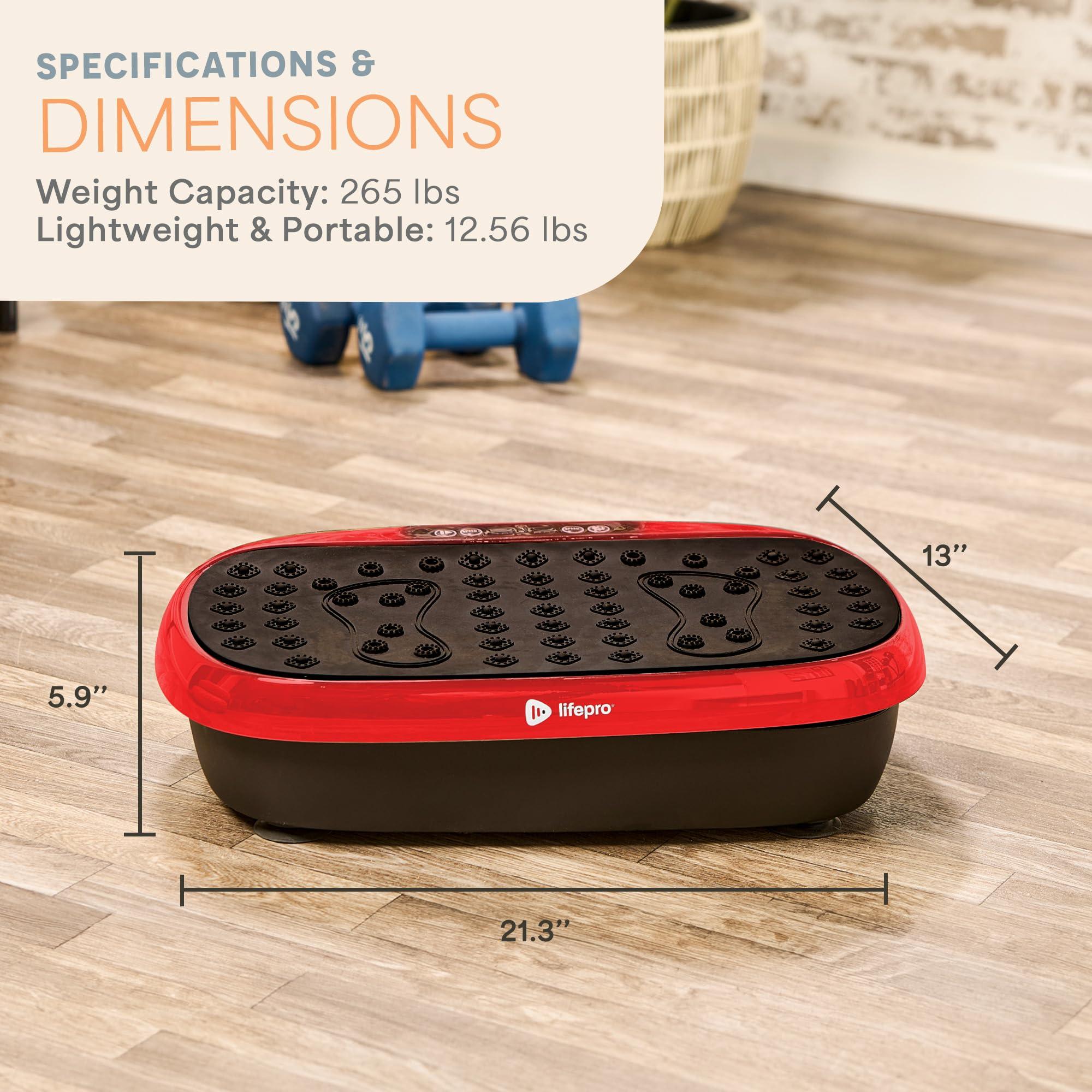 LifePro LifePro Vibration Plate Exercise Machine with Magnetic Acupoints - Full Body Vibration Platform for Beginners and Recovery - Ideal for Lymphatic Drainage Muscle Toning and Overall Fitness