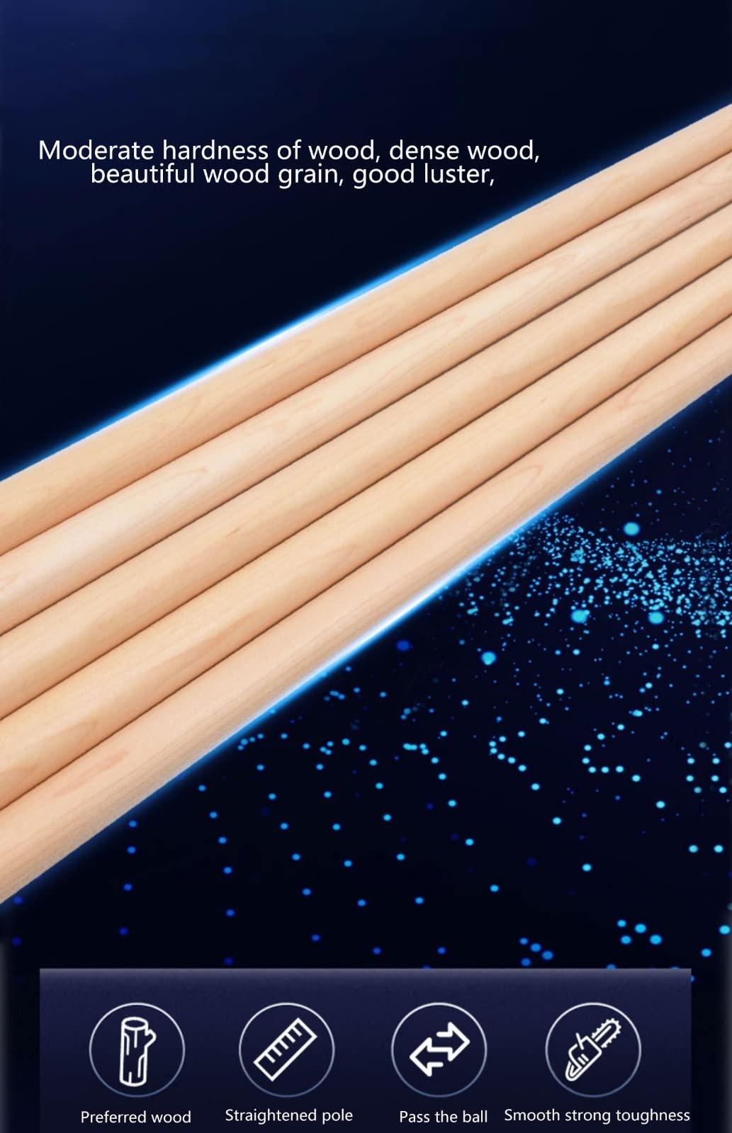 sxysdkjco 57 Inch, 1/2 Maple Billiard Pool Cue in 18-21 Oz with 11.5Mm Tips, The Great Custom-Match Cue Sets for Professional Teams sxysdkjco 230422(Color:a-Rod Tube,Size:11.5mm)