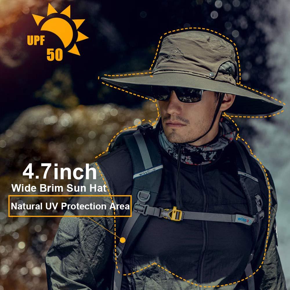 Cooltto Cooltto Wide Brim Sun Hats with Waterproof Breathable for Fishing, Hiking, Campingfor Men Women Kids Army Green