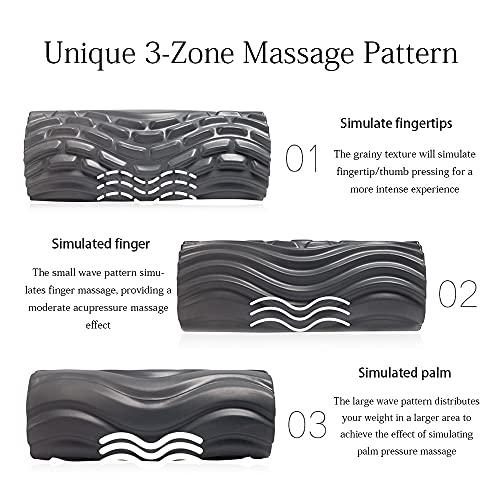 ALUNYAN ALUNYAN Vibrating Foam Roller 5-Speed Electric Foam Roller,Fitness Yoga Pillar Exercise EquipmentDeep Tissue Muscle Fitness Recovery,Trigger Point Massager Tool (Color : Pink)