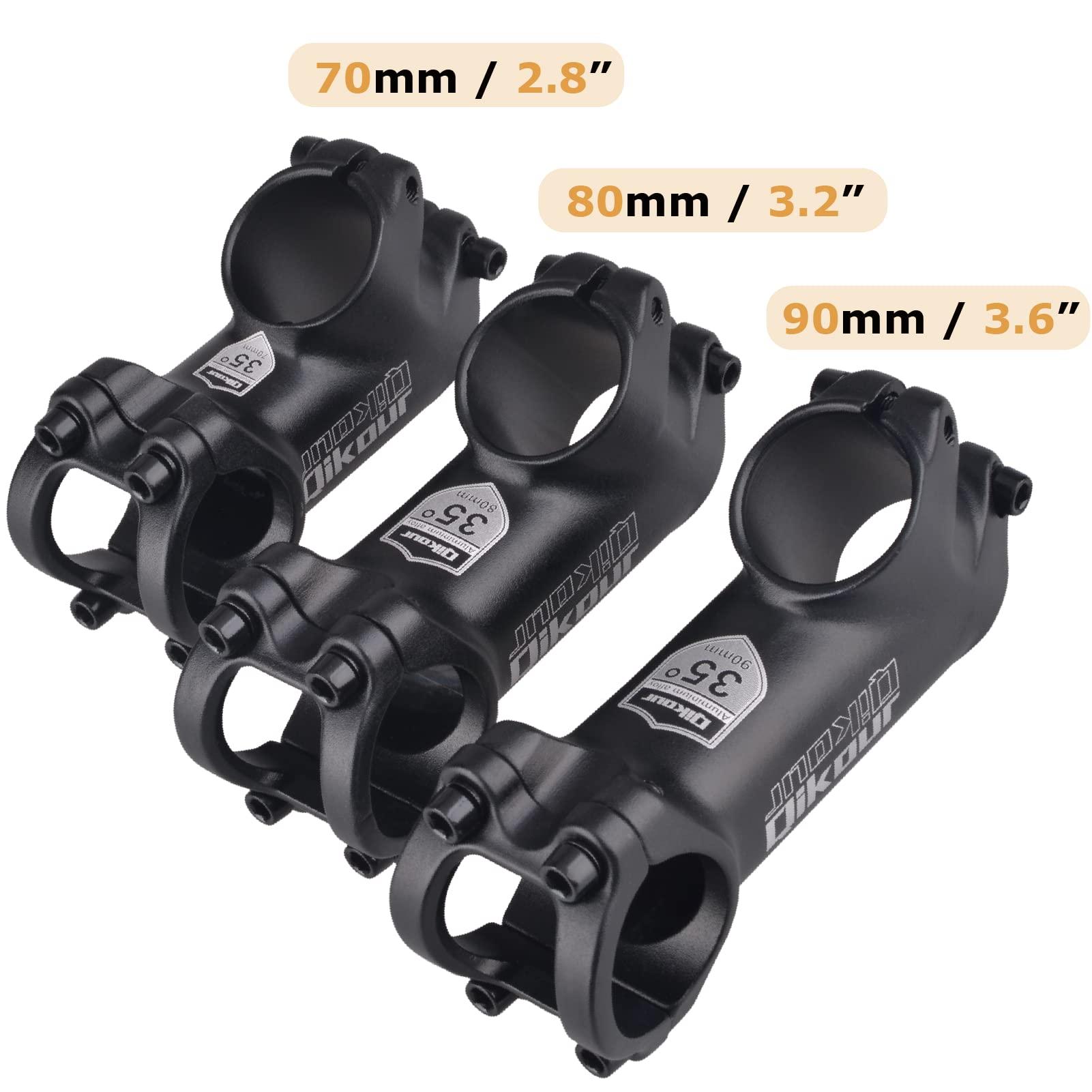 YAPJEB YAPJEB 31.8 Handlebar Stem Riser 35 Degree Bike Stem 70mm 80mm 90mm Bicycle Stem MTB Stem for Mountain Bike Road Bike BMX MTB (31.8 x 70mm)