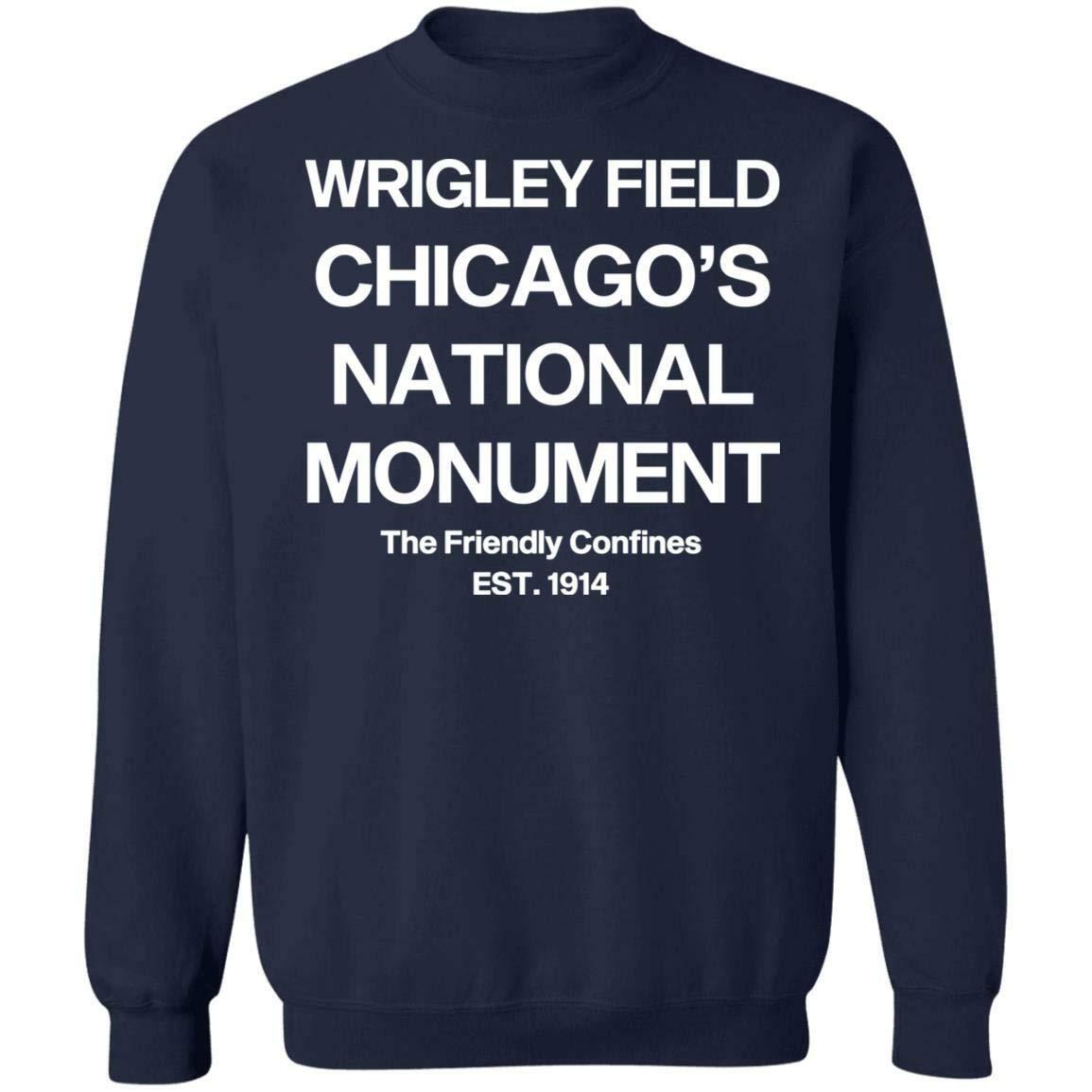 ThirtyFive55 ThirtyFive55 Wrigley Field: Chicago\'s National Monument Crewneck Sweatshirt Dark Heather L