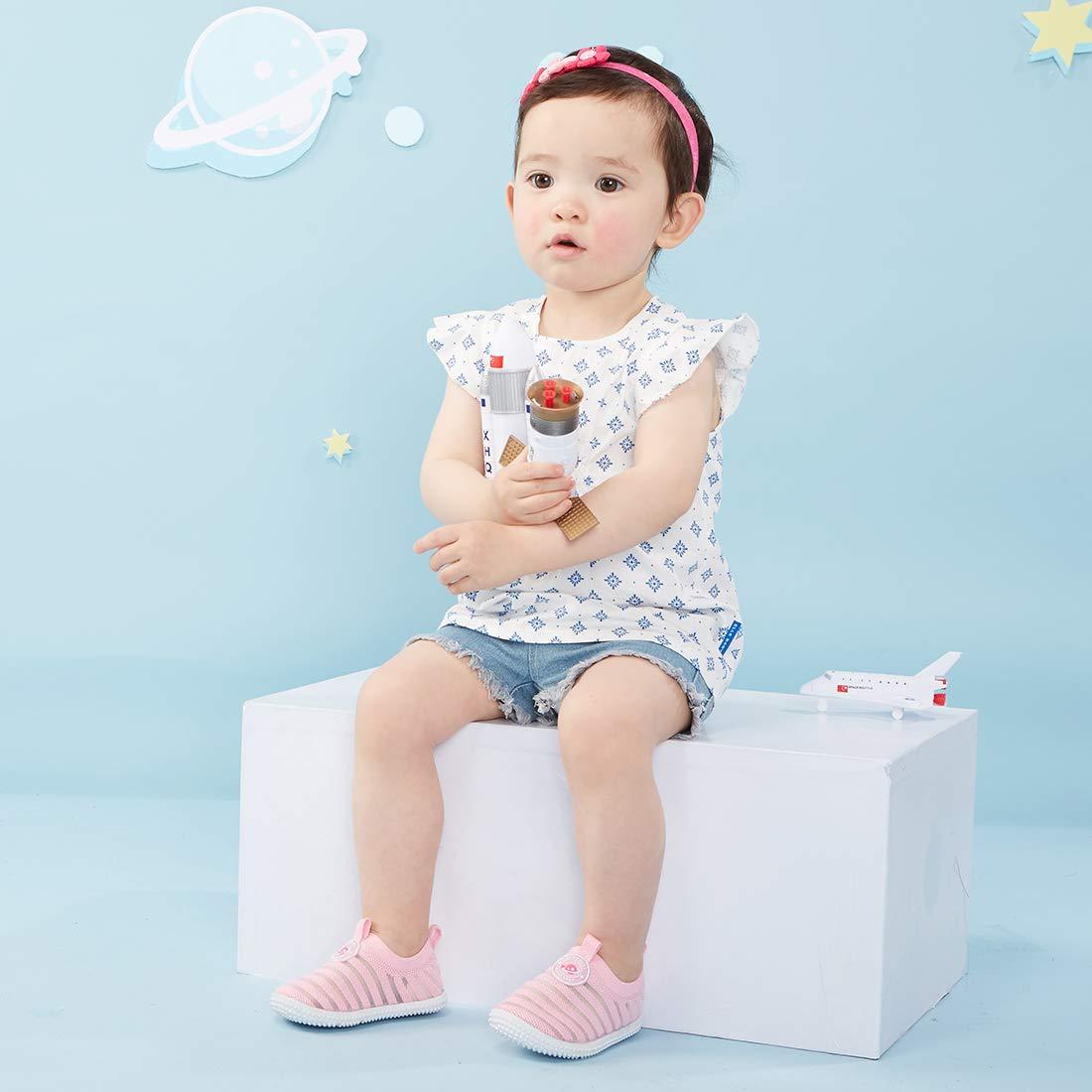 BMCiTYBM BMCiTYBM Baby Shoes Boy Girl Infant Sneakers Non-Slip First Walkers 6 9 12 18 24 Months Pink Size 6-12 Months Infant