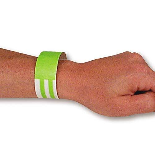 MedTech MedTech Tyvek Wrist Band, Neon Lime, 1"
