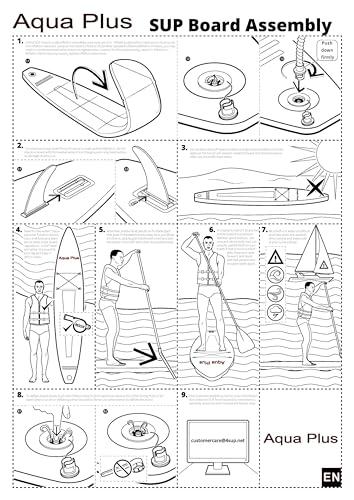 Aqua Plus Aqua Plus 6inches Thick Inflatable SUP for All Skill Levels Stand Up Paddle Board,Paddle,Pump,ISUP Travel Backpack, Leash,Shoulder Strap,Youth,Adult Inflatable Paddle Board