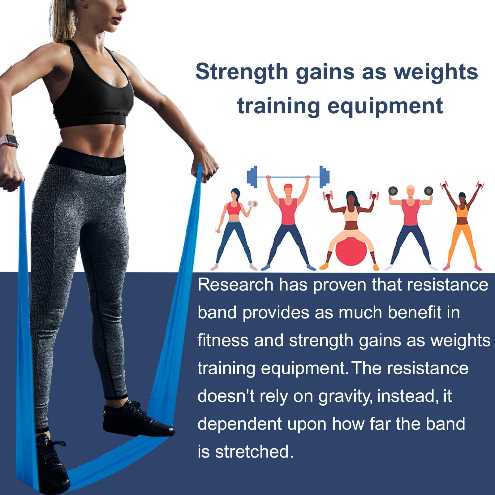 A AZURELIFE A AZURELIFE Resistance Bands,Professional Long Non-Latex Elastic Stretch Bands,Exercise Bands for Physical Therapy, Yoga, Pilates, Rehab, at-Home or The Gym Workouts, Strength Training