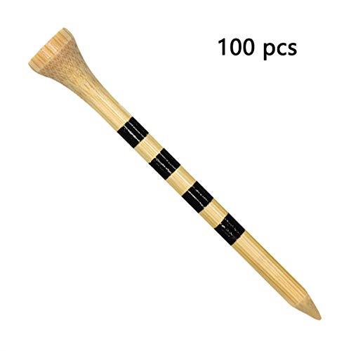Zivisk Zivisk Wooden Golf Tees 3-1/4 inch 100 Count, 3.25\" Long Golf Wood Bamboo Tees(Natural Color,83mm)