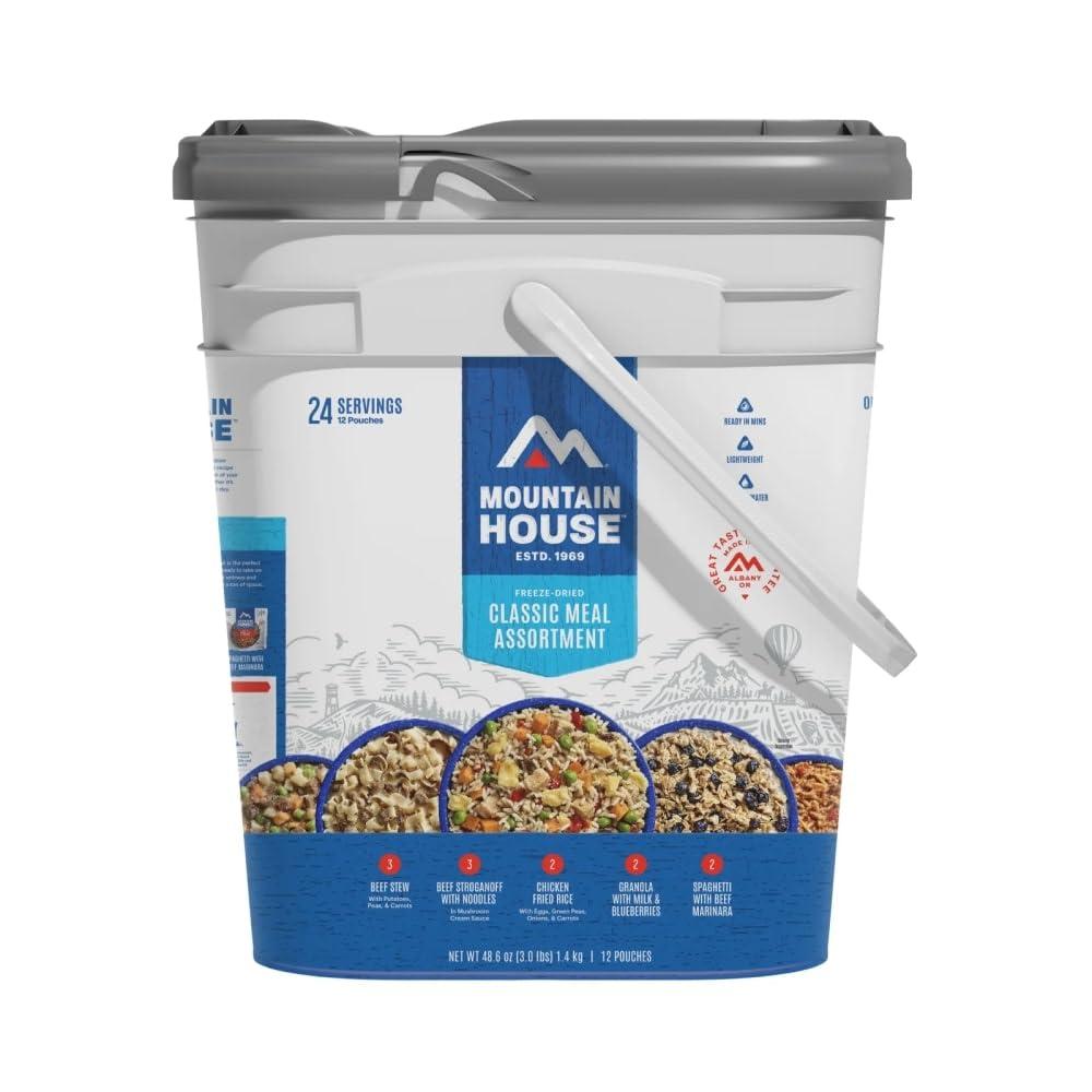 Mountain House Mountain House Classic Bucket | Freeze Dried Backpacking & Camping Food | 24 Servings