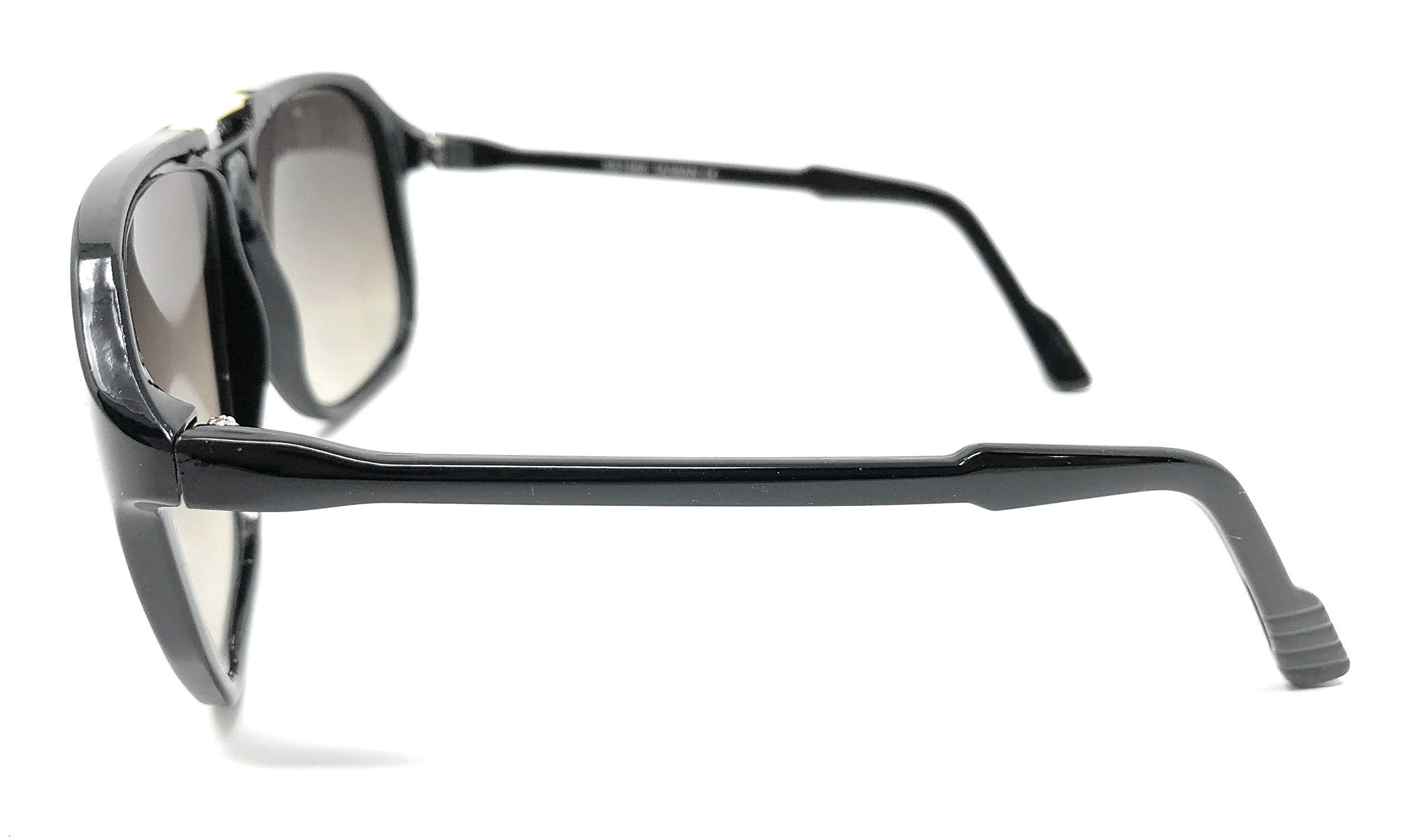 WebDeals Retro Adult Size 70's Style Plastic Aviator Sunglasses (Keyhole Black, Smoke Gradient)