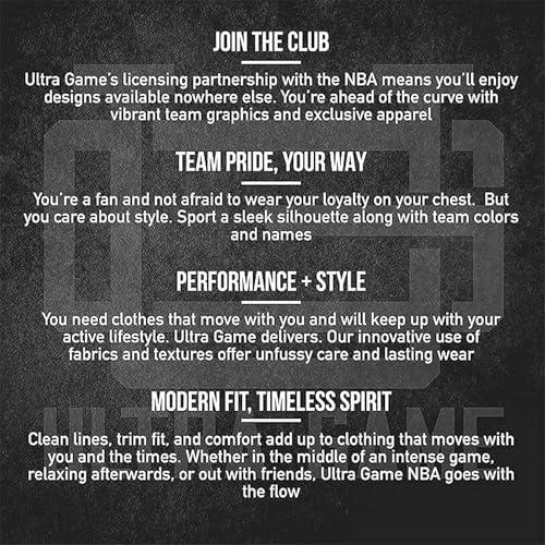 Ultra Game Ultra Game Men\'s Standard NBA Teamster Short Sleeve T-Shirt, Team Color