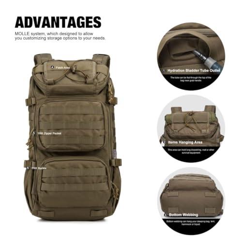 Mardingtop Mardingtop Tactical Backpacks Molle Hiking daypacks for Motorcycle Camping Hiking Military Traveling,25L Backpack