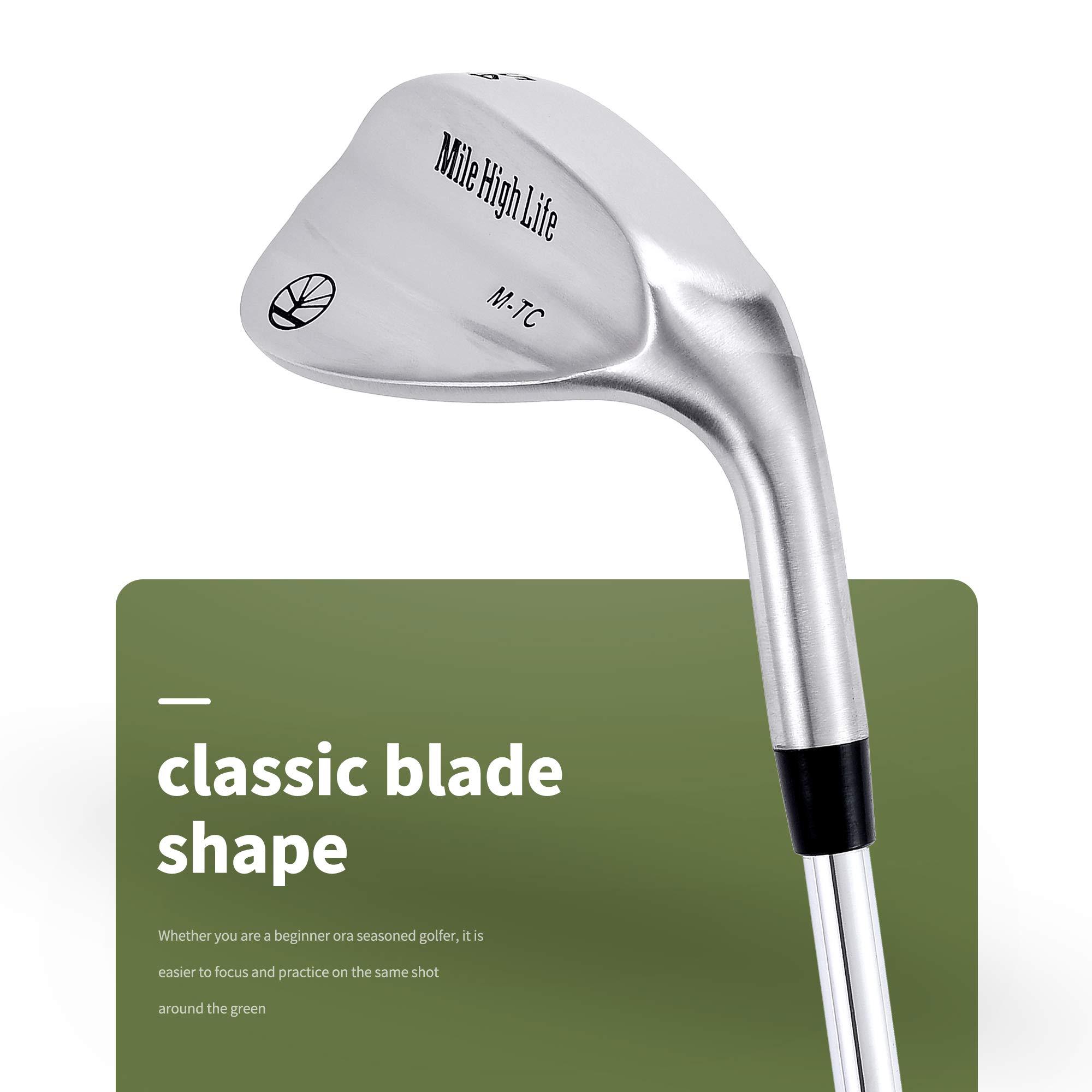 Mile High Life Mile High Life Golf Wedges | Entry Level Golf Sand Wedge Sets | Beginners Golf Gap Wedge Sets | Lob Wedge Golf Clubs for Men & Women (50 Degree Wedge Right Hand)