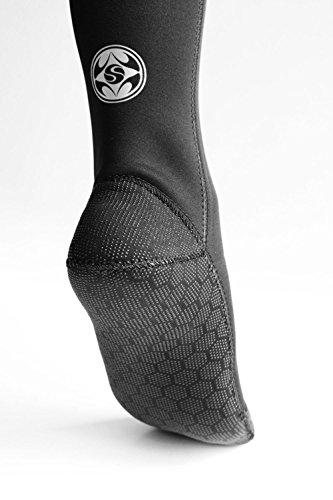 Skyone Neoprene Water Fin Sock Diving Wetsuits Sock 3MM for Women Men, Thermal Beach Sock Anti Slip Flexible for Snorkeling Surfing Kayaking Swimming Sailing(3MM Black, XL)