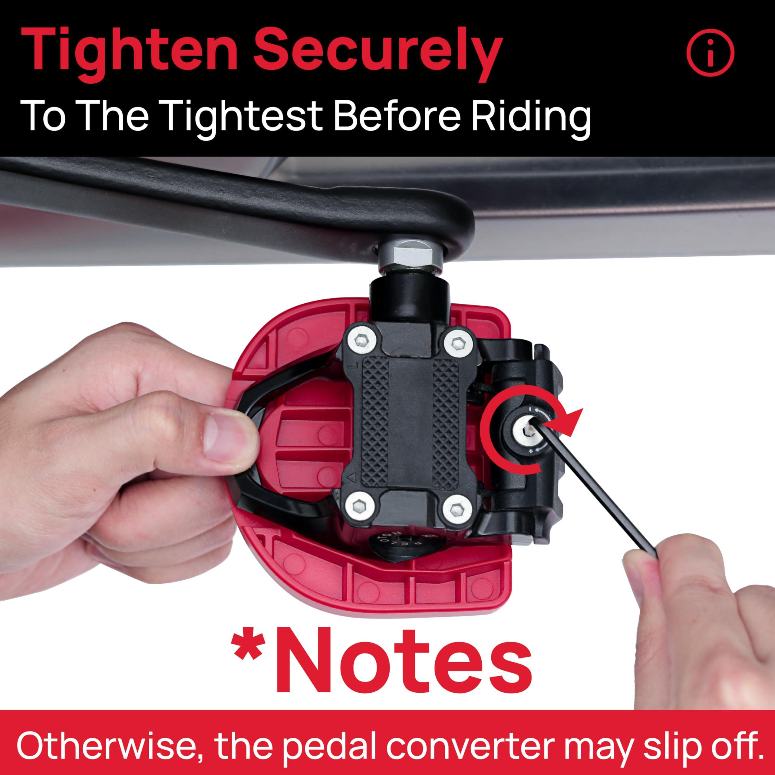 PeloFamily Pedals for Regular Shoes Compatible with Peloton Bike & Bike Plus, Pedal Converter Extra Large Fit Original Bike & Bike+, Replacement Pedals Adapter, Flat Platform Clipless, Exercise Bike Accessories