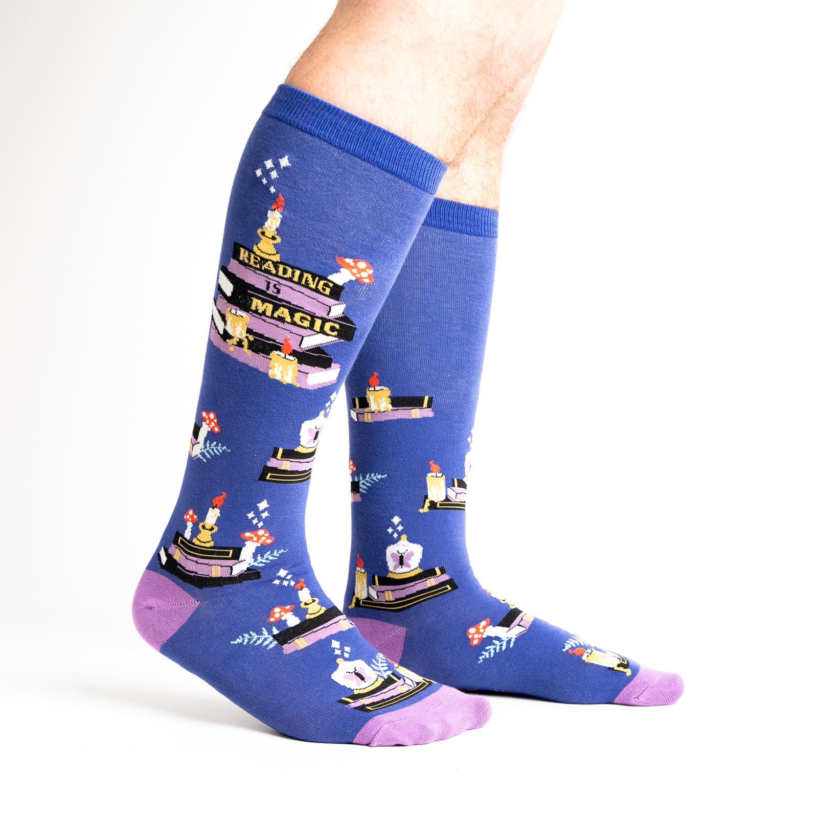 Sock It To Me Sock It To Me, Women's Wide-Calf Stretch-It, Reading Is Magic Socks, One Size
