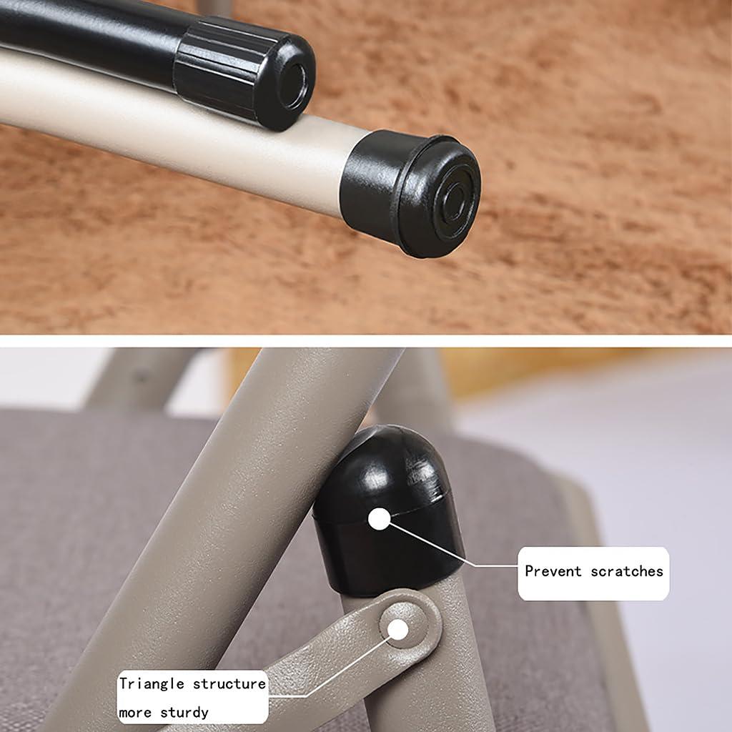 HONGXIASSS Black Yoga Auxiliary Chair,Backless Yoga Chair,Portable Folding Yoga Chair with Non-Slip Feet Covers,PU Leather,Double Beam Design,Iyengar Yoga ChairLumbar support optional