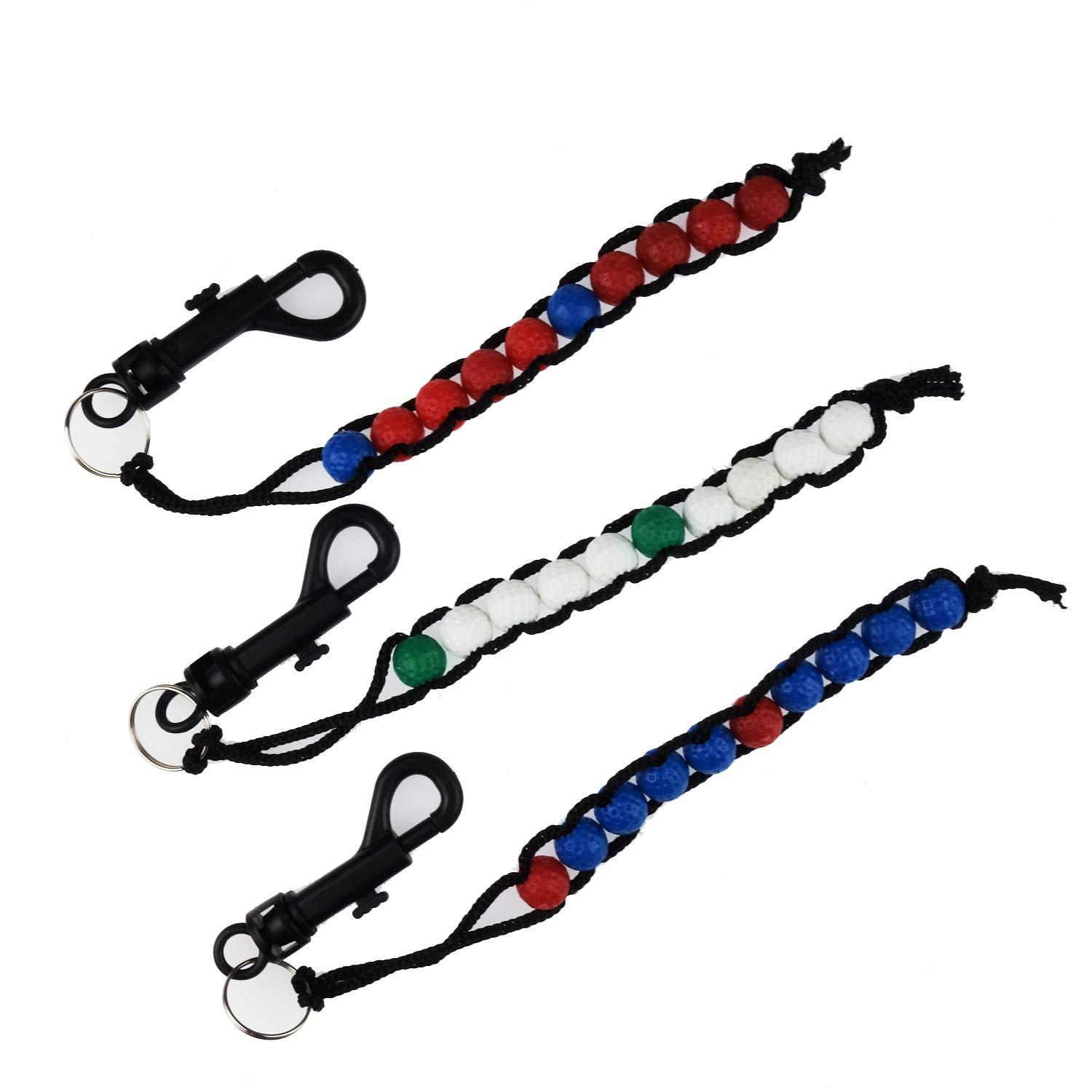 Zelerdo Zelerdo 3 Pack Golf Beads Count Stroke Score Counter (3 Colors)