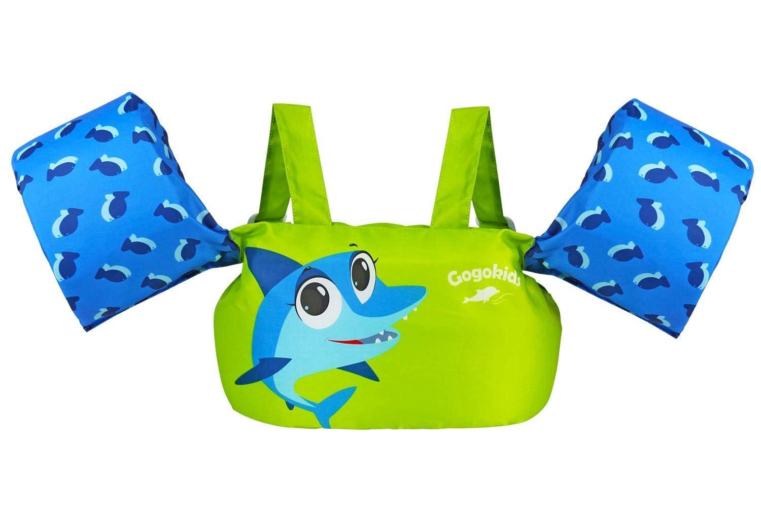 Gogokids Gogokids Kids Swim Vest, Toddler Floaties for 30-50 lbs/2-6 Years Old Girls and Boys, Float Swimwear with Shoulder Strap